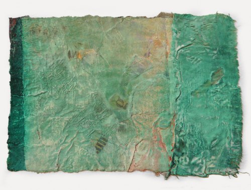 Japanpapier und Leimfarbe, Pigmente, Eintempera | Collage 003