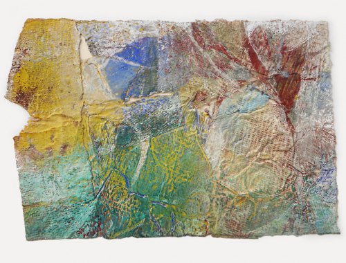 Japanpapier und Leimfarbe, Pigmente, Eintempera | Collage 004