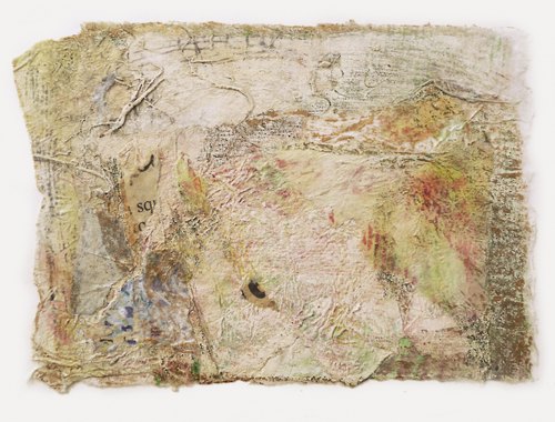 Japanpapier und Leimfarbe, Pigmente, Eintempera | Collage 005